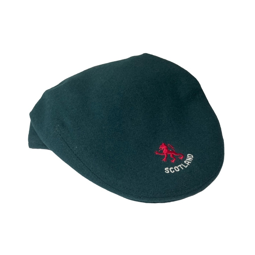 Glen Appin of Scotland Green Wool Blend Flat Cap